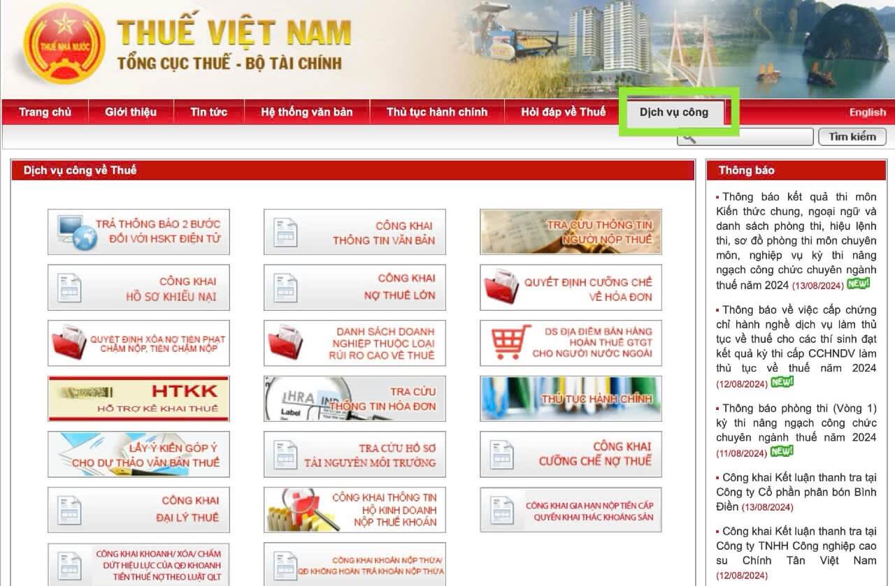 tra cứu để biết có bị tạm hoãn xuất cảnh, bị nợ thuế hay không?