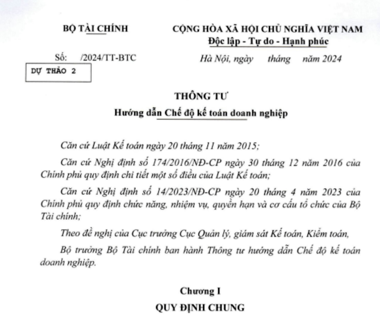Những điểm nổi bật trong dự thảo thông tư thay thế thông tư 200