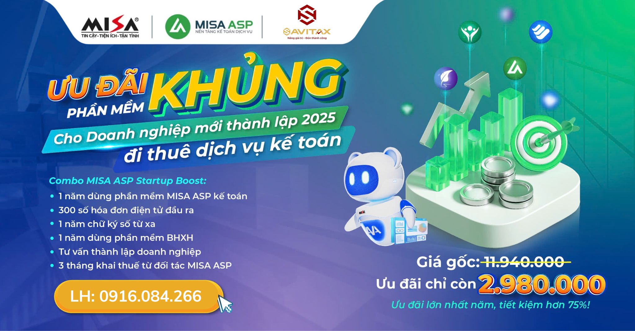Ưu Đãi Khủng Cho Doanh Nghiệp Mới 2025 Combo Misa Asp Tiết Kiệm 75%