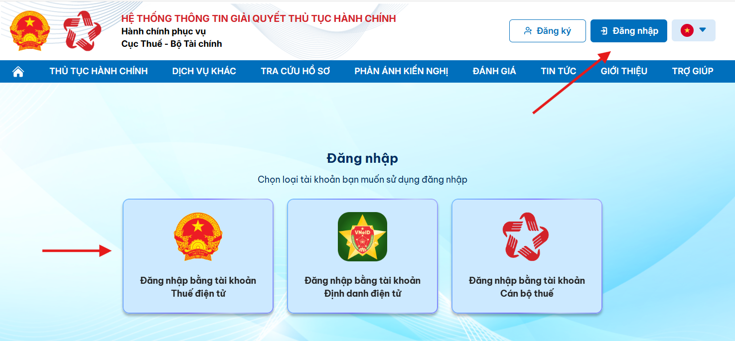 Truy cập Cổng Thông Tin Điện Tử của Tổng Cục Thuế để Kê Khai Thuế Hộ Kinh Doanh