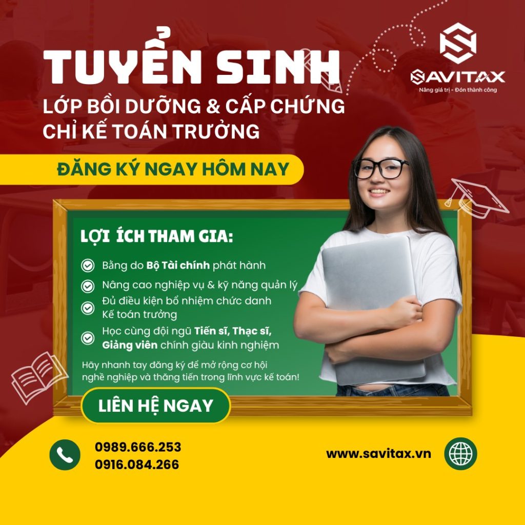 Tuyển Sinh Khóa Bồi Dưỡng Kế Toán Trưởng 2025